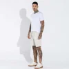 Calças E Bermudas>Basico.com Bermuda Algodão Eco Masculina - Bege Areia