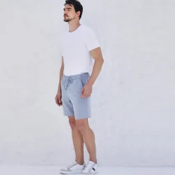 Calças E Bermudas>Basico.com Bermuda Algodão Eco Masculina - Azul Marinho