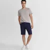 Linho | Calças E Bermudas>Basico.com Bermuda Linho Masculina - Azul Marinho