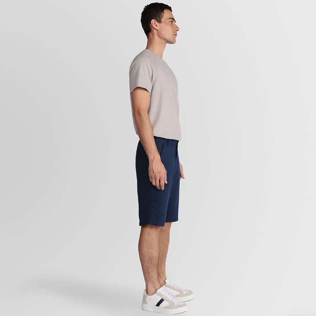 Linho | Calças E Bermudas>Basico.com Bermuda Linho Masculina - Azul Marinho