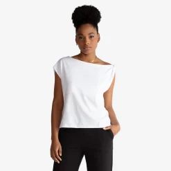 Blusas E Casacos>Basico.com Blusa Algodão Ultraleve Assimétrica Feminina - Branco