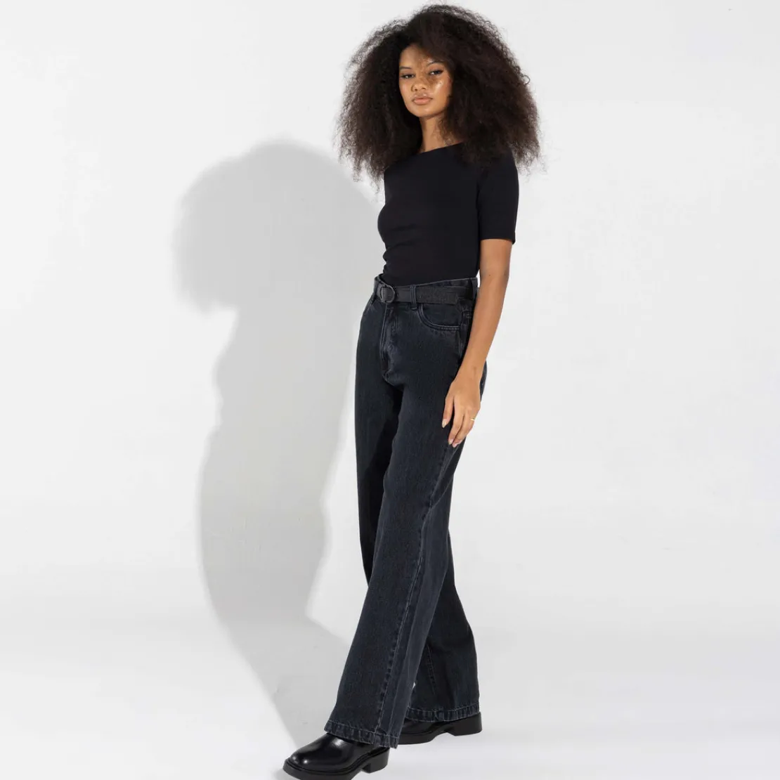 Blusas | Blusas E Casacos>Basico.com Blusa Cotton Pima Decote Canoa Feminina | Life Collection - Preto