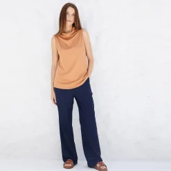 Regatas>Basico.com Blusa Degagê Feminina - Bege Camel