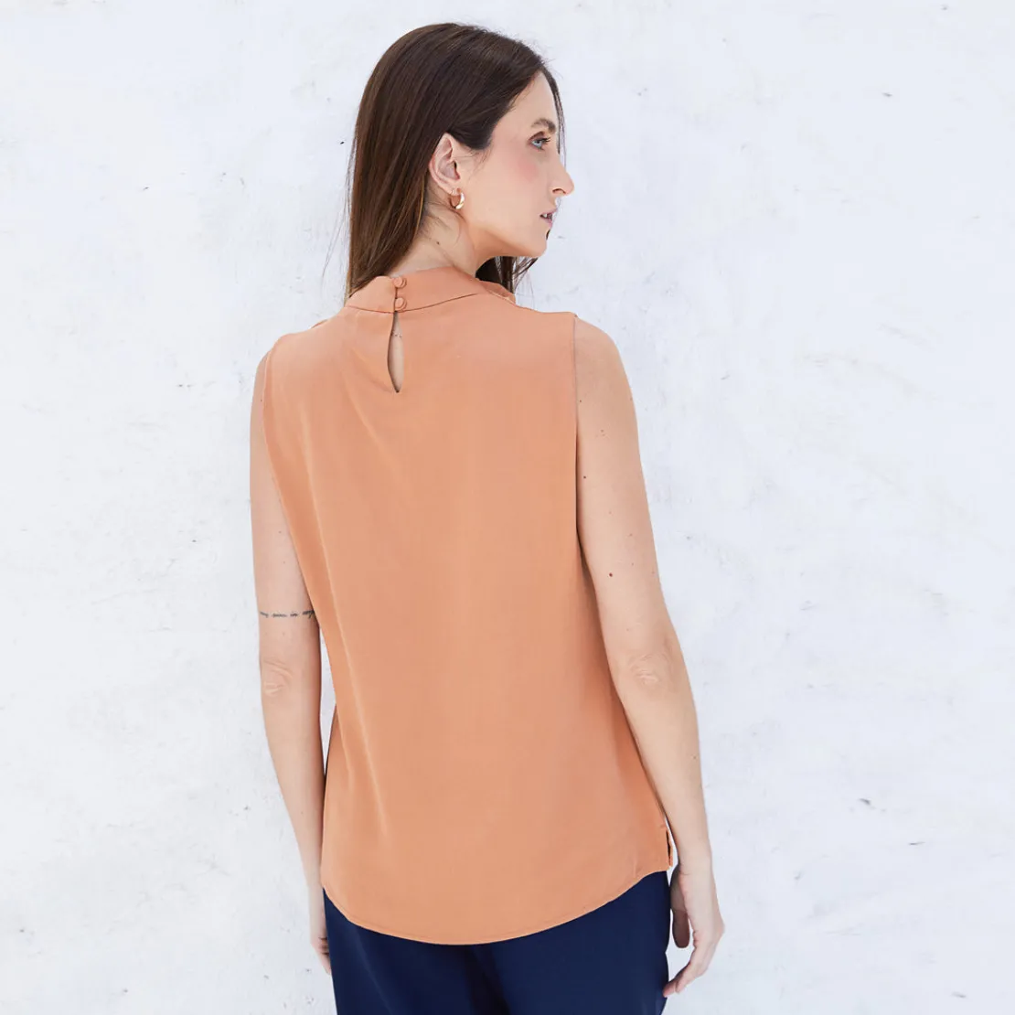 Regatas>Basico.com Blusa Degagê Feminina - Bege Camel