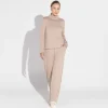 Blusas E Casacos | Blusas>Basico.com Blusa Dense Viscose Manga Longa Feminina - Bege Amêndoa