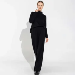 Blusas E Casacos | Blusas>Basico.com Blusa Dense Viscose Manga Longa Feminina - Preto