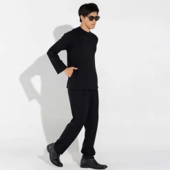 Blusas | Jaquetas E Casacos>Basico.com Blusa Dense Viscose Masculino - Preto