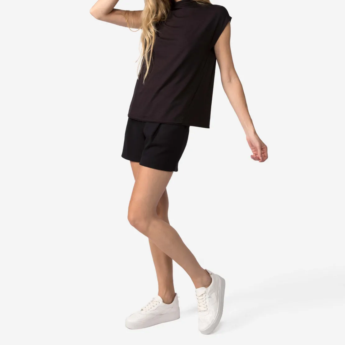 Blusas E Casacos>Basico.com Blusa Modal Transpasse Feminina | Travel Collection - Preto