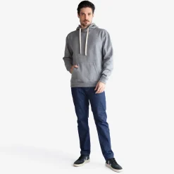 Moletons | Moletons>Basico.com Blusa Moletom Felpa Com Capuz Masculina - Mescla Escuro