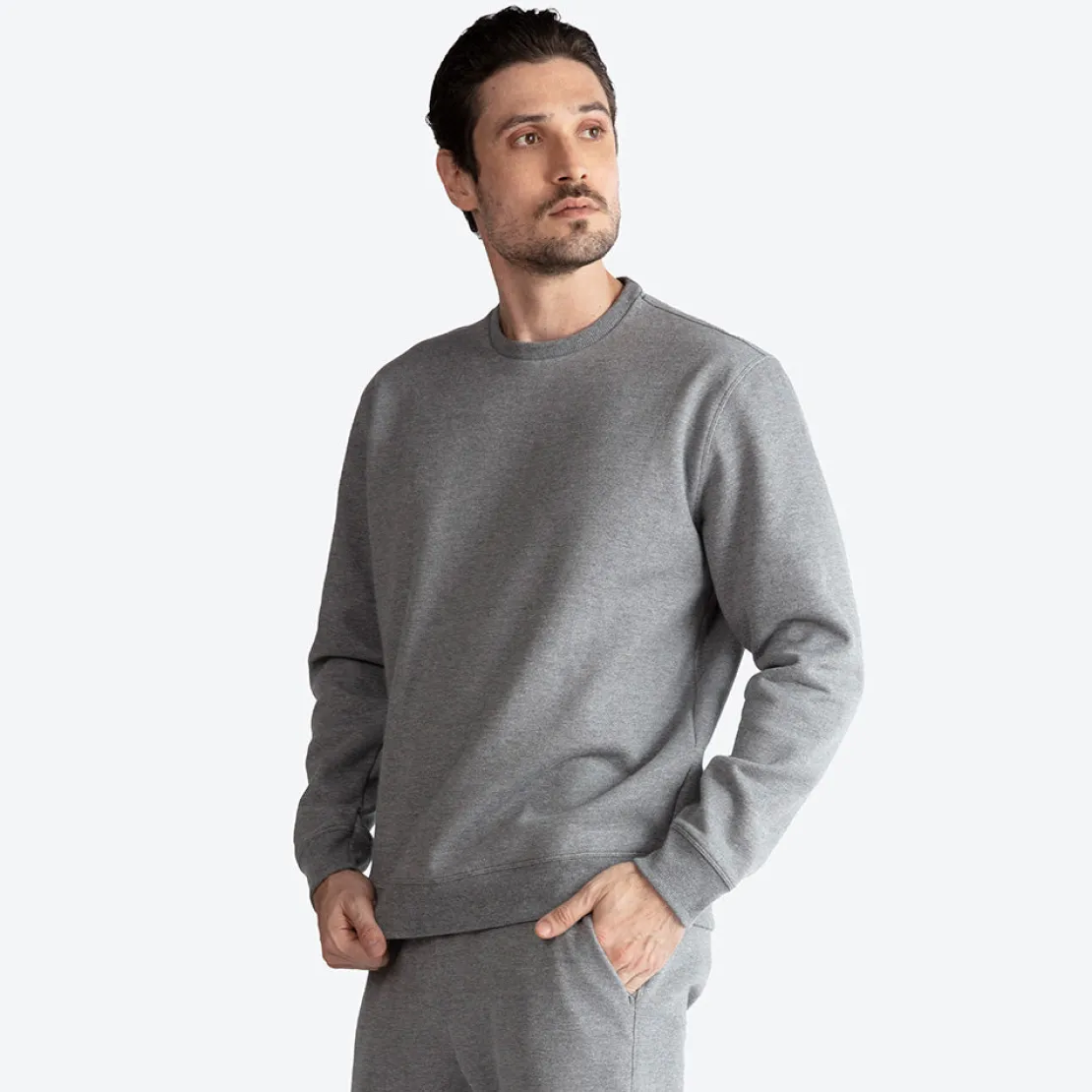 Moletons | Moletons>Basico.com Blusa Moletom Felpa Masculina - Mescla Escuro