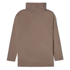 Algodão Pima | Camisetas>Basico.com Blusa Pima Gola Rolê Feminina - Bege Pastel