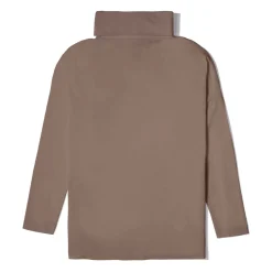 Algodão Pima | Camisetas>Basico.com Blusa Pima Gola Rolê Feminina - Bege Pastel