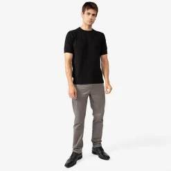 Tricot | Jaquetas E Casacos>Basico.com Blusa Tricot Manga Curta Masculina - Preto