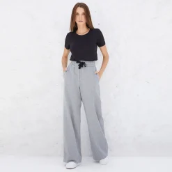 Calças | Feminino>Basico.com Calça Algodão Eco Feminina - Preto