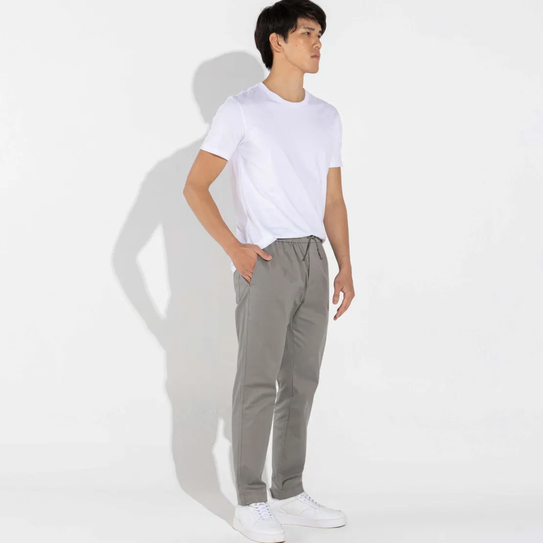 Algodão Egípcio | Calças E Bermudas>Basico.com Calça Algodão Egípcio | Everyday Collection - Cinza Médio
