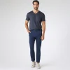 Calças E Bermudas>Basico.com Calça Chino Sarja Masculina - Azul Marinho