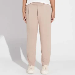 Calças | Calças>Basico.com Calça Dense Viscose Alfaiataria Feminina - Bege Amêndoa