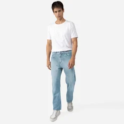 Jeans | Calças E Bermudas>Basico.com Calça Jeans Clássica Masculina - Azul Jeans Claro