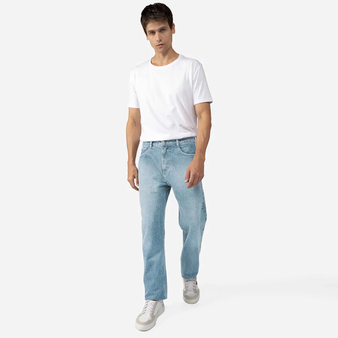 Jeans | Calças E Bermudas>Basico.com Calça Jeans Clássica Masculina - Azul Jeans Claro