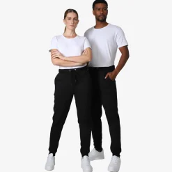 Moletons | Moletons>Basico.com Calça Jogger Moletom Flanelado - Preto