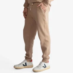 Calças | Moletons>Basico.com Calça Jogger Moletom Flanelado - Bege Camel