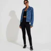 Calças>Basico.com Calça Legging Malha Estruturada Feminina - Preto