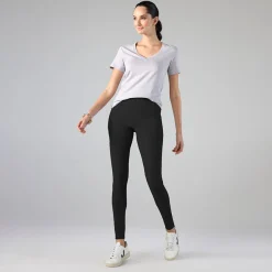 Calças>Basico.com Calça Legging Malha Estruturada - Preto