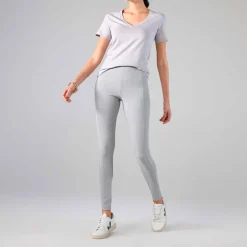 Calças>Basico.com Calça Legging Malha Estruturada - Mescla Claro
