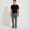 Calças E Bermudas | Masculino>Basico.com Calça Reta Amarração Masculina - Cinza Granito
