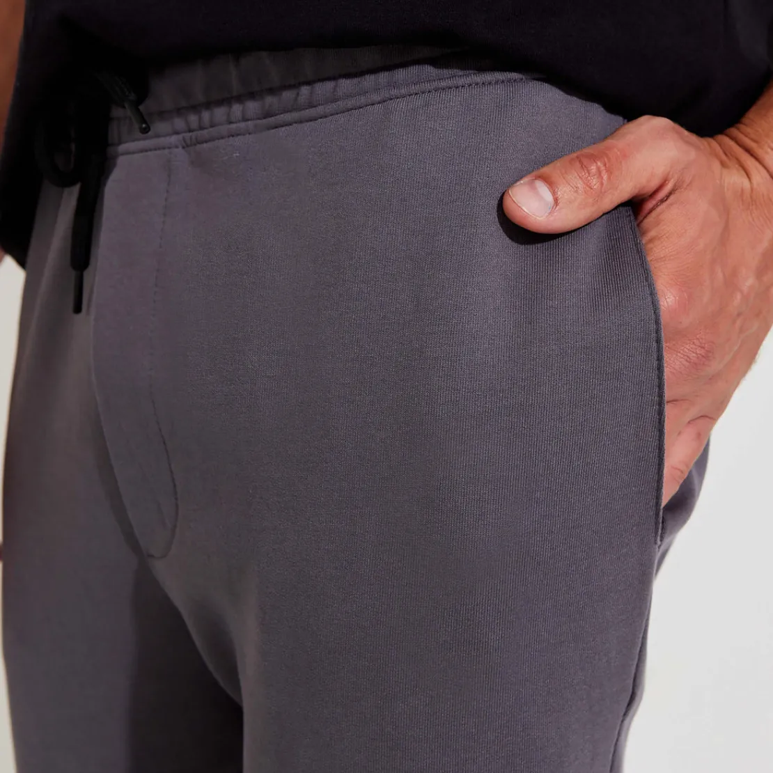 Calças E Bermudas | Masculino>Basico.com Calça Reta Amarração Masculina - Cinza Granito