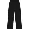 Moletons | Moletons>Basico.com Calça Reta Moletom Flanelado Feminina - Preto