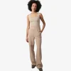 Moletons | Moletons>Basico.com Calça Reta Moletom Flanelado Feminina - Bege Camel