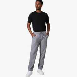 Moletons | Moletons>Basico.com Calça Reta Moletom Flanelada Masculina - Mescla Escuro