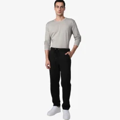 Moletons | Moletons>Basico.com Calça Reta Moletom Flanelada Masculina - Preto