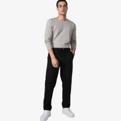 Moletons | Moletons>Basico.com Calça Reta Moletom Flanelada Masculina - Preto