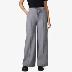 Moletons | Moletons>Basico.com Calça Wide Leg Moletom Flanelado Feminina - Mescla Escuro