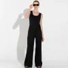 Calças | Linho>Basico.com Calça Wide Linho Feminina - Preto