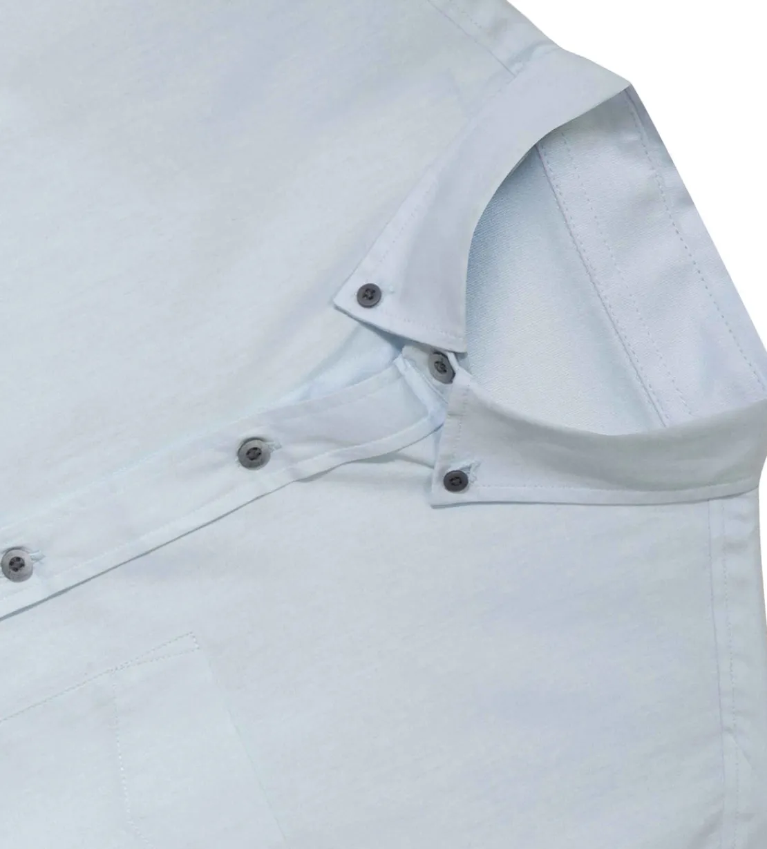 Camisas>Basico.com Camisa Algodão Masculina - Azul Claro