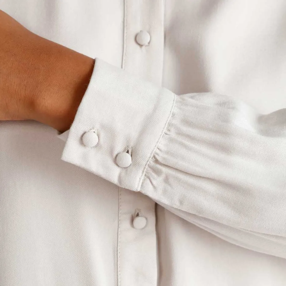 Camisas | Viscose>Basico.com Camisa Ampla Viscose - Bege Claro