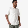 Camisas>Basico.com Camisa Manga Curta Masculina - Bege Natural