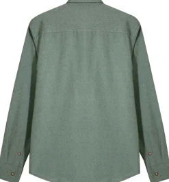 Camisas>Basico.com Camisa Tecido Ecologico Masculina - Verde Escuro