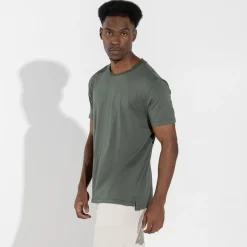 Camisetas | Algodão Pima>Basico.com Camiseta Algodão Pima Gola Dupla Masculina | Life Collection - Verde F