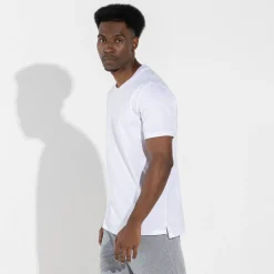 Camisetas | Algodão Pima>Basico.com Camiseta Algodão Pima Gola Dupla Masculina | Life Collection - Branco