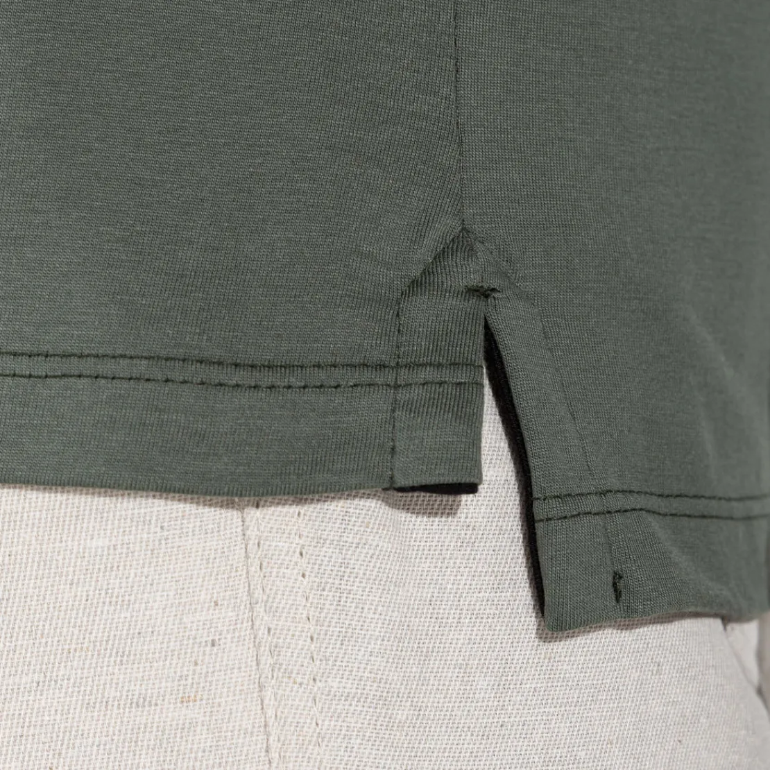 Camisetas | Algodão Pima>Basico.com Camiseta Algodão Pima Gola Dupla Masculina | Life Collection - Verde F