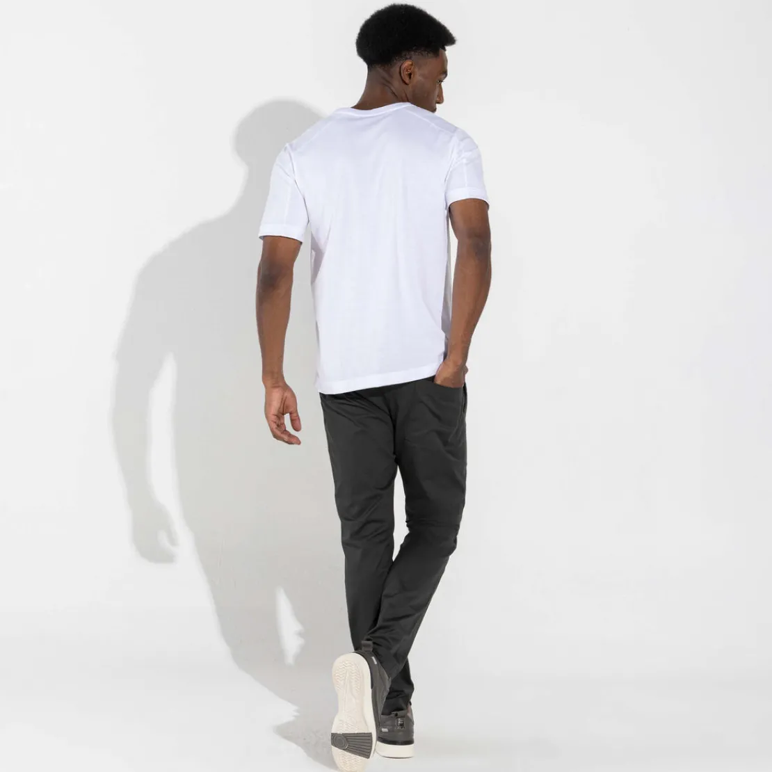 Camisetas | Algodão Pima>Basico.com Camiseta Algodão Pima Recorte Masculina | Life Collection - Branco