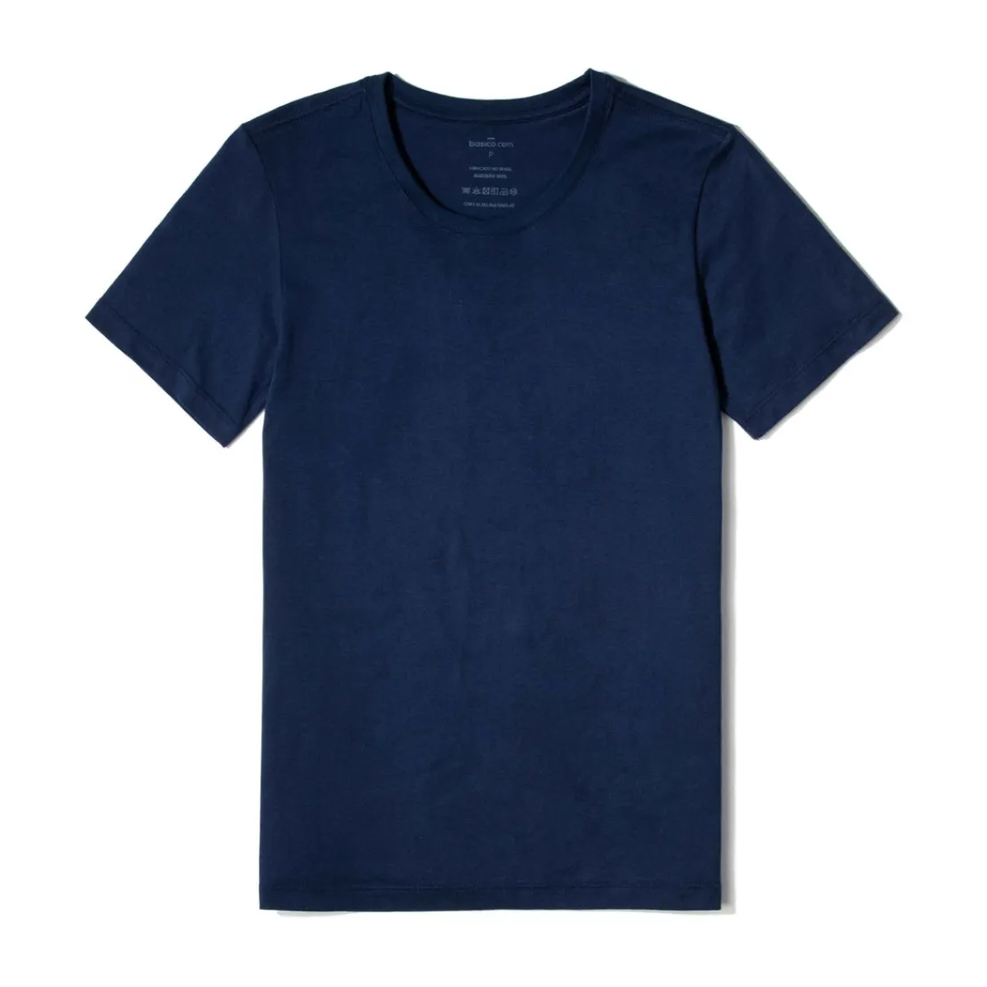 Camisetas>Basico.com Camiseta Algodão Premium Feminina | Everyday Collection - Azul Marinho