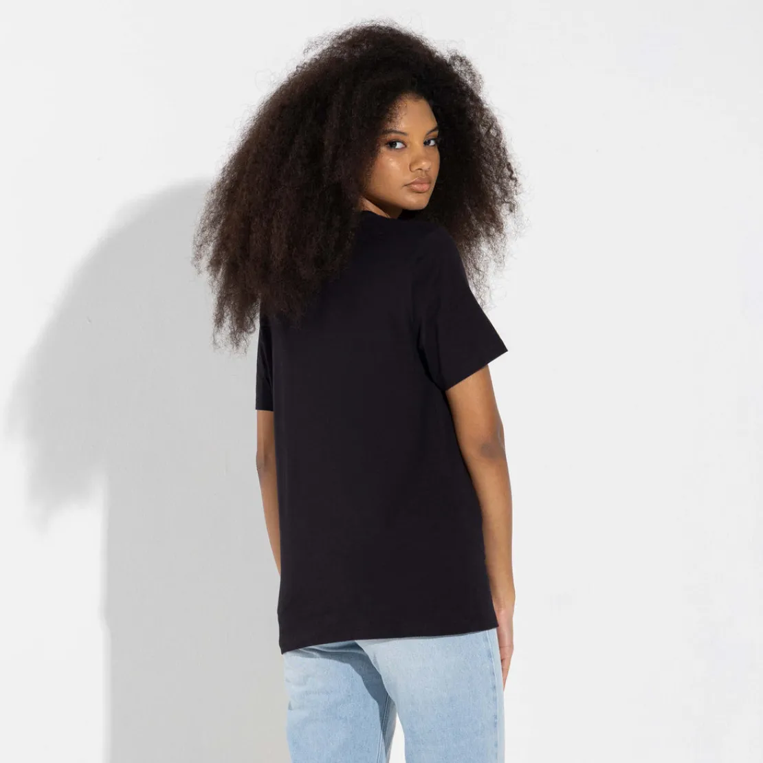 Camisetas>Basico.com Camiseta Algodão Premium Gola U Feminina | Everyday Collection - Preto