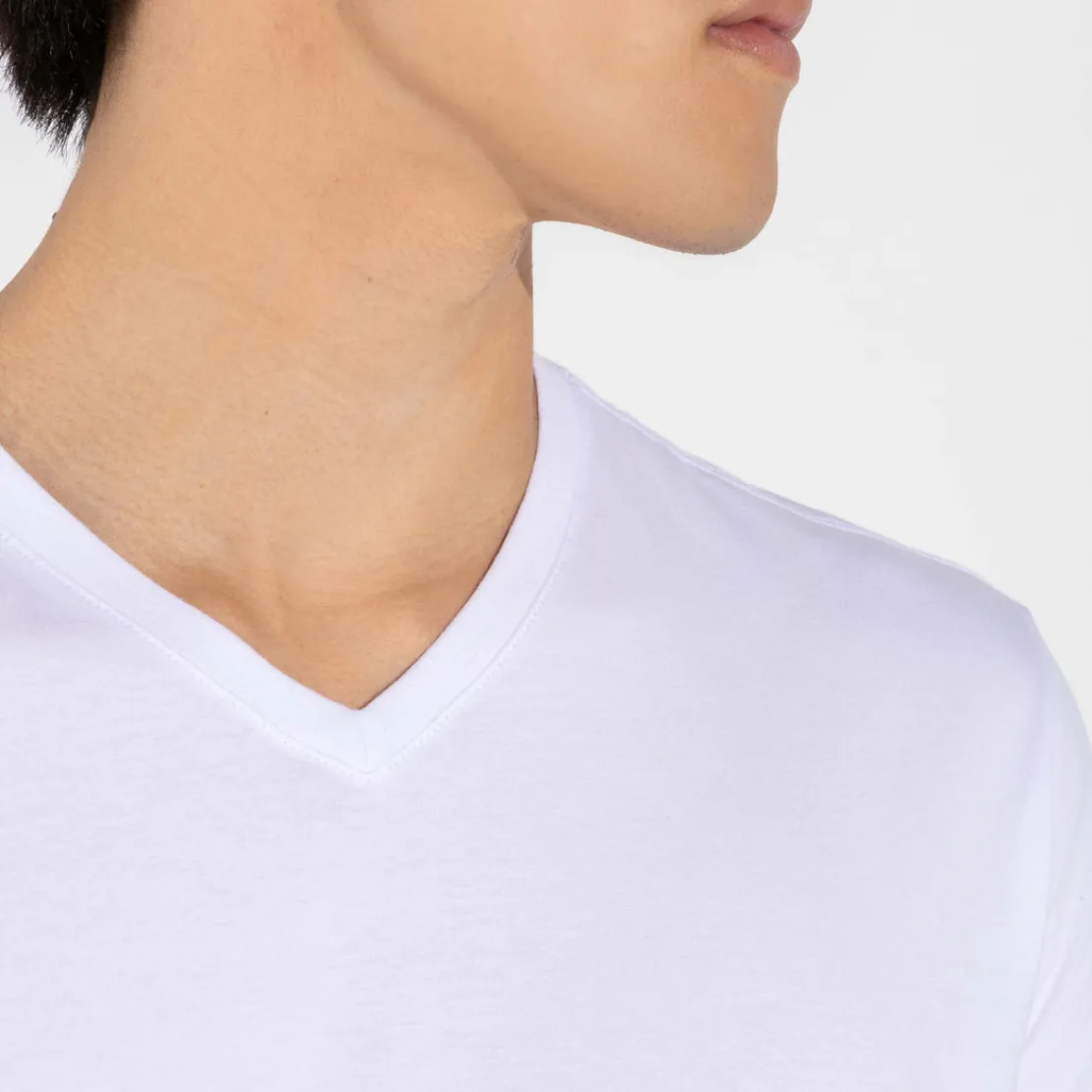 Camisetas>Basico.com Camiseta Algodão Premium Gola V Masculina | Everyday Collection - Bran