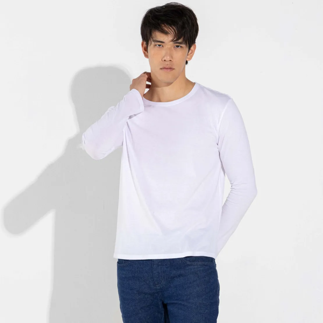 Camisetas>Basico.com Camiseta Algodão Premium Manga Longa Masculina | Everyday Collection -