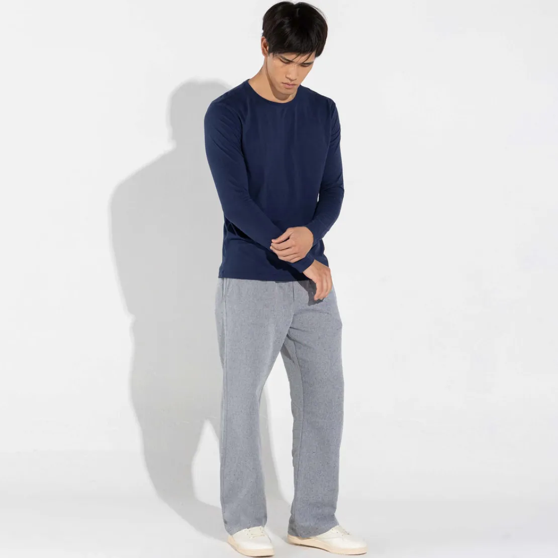 Camisetas>Basico.com Camiseta Algodão Premium Manga Longa Masculina | Everyday Collection -